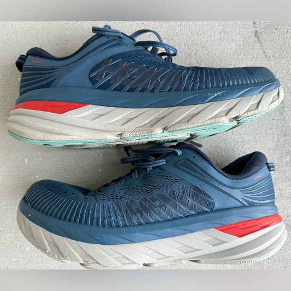 Hoka Shoes Hoka One One Bondi 7 Real Teal Blue Mens Size 15 Running